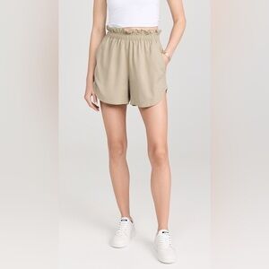 Varley Jonas High Waist Tan Short Elastic Waist Band Everyday